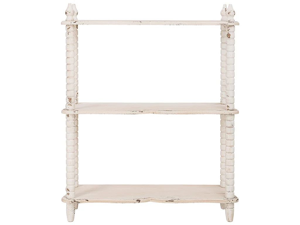 Weißes Holzregal, 80,5 x 30 x 99 cm (Höhe)