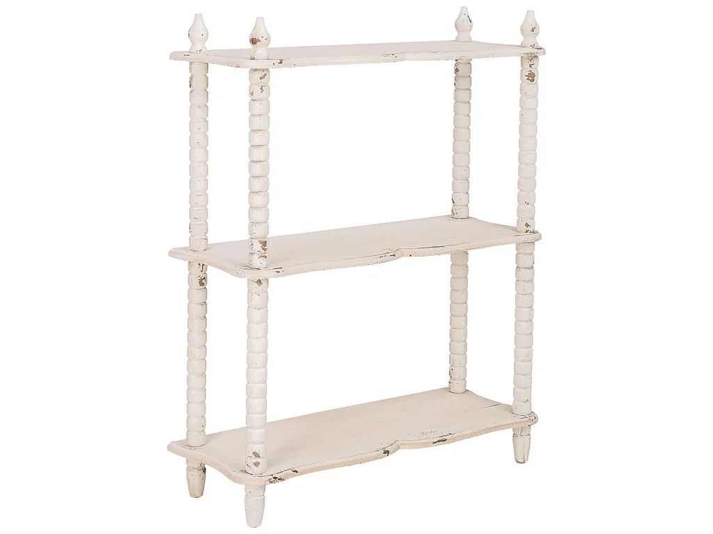 Weißes Holzregal, 80,5 x 30 x 99 cm (Höhe)