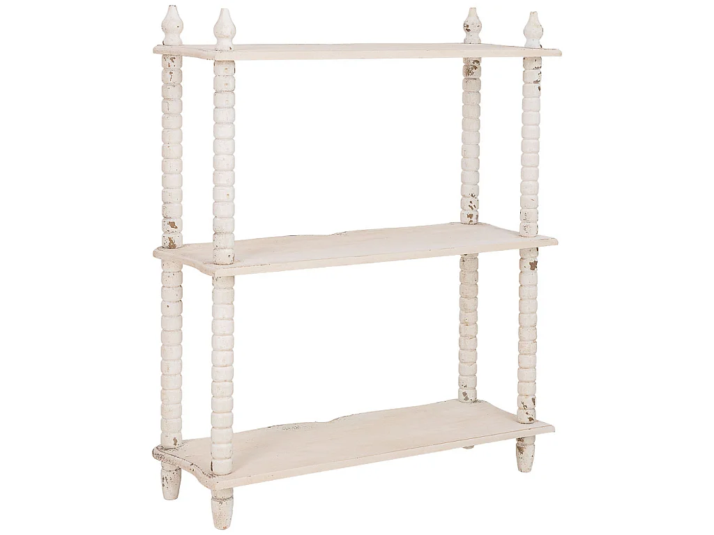 Weißes Holzregal, 80,5 x 30 x 99 cm (Höhe)
