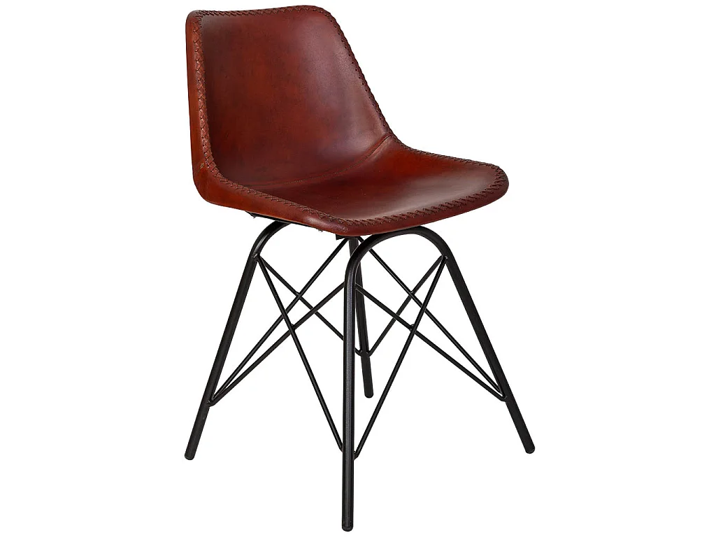 Silla de metal marrón 46x46x80h cm