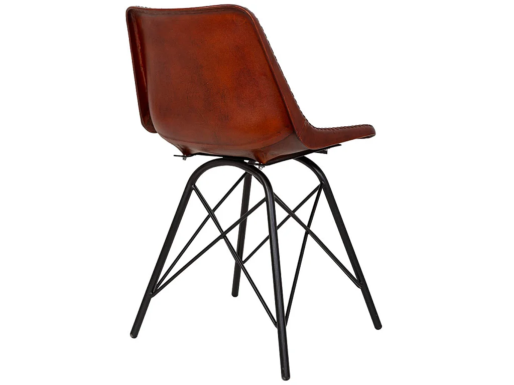 Silla de metal marrón 46x46x80h cm