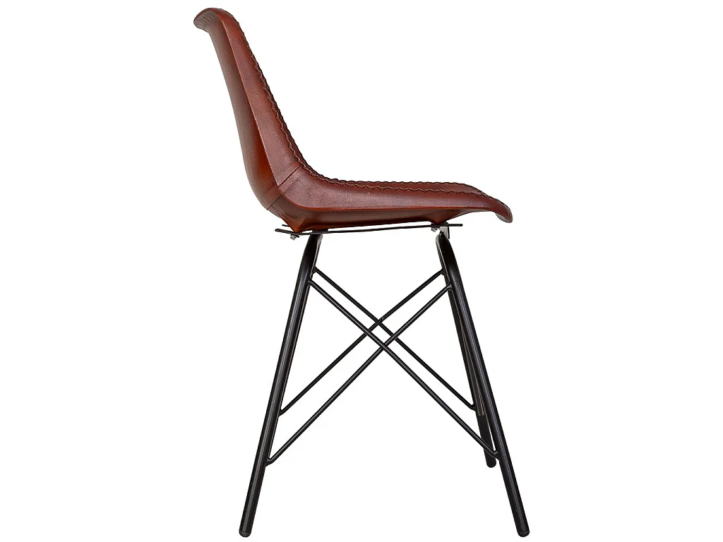 Silla de metal marrón 46x46x80h cm