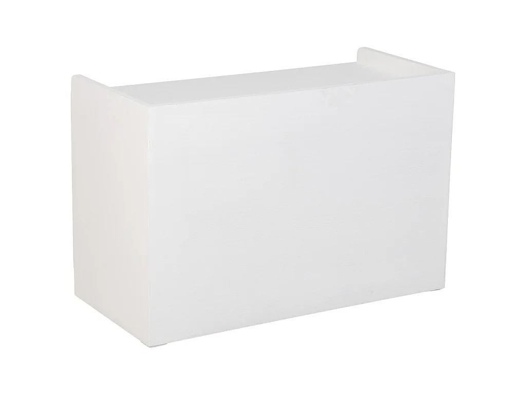 Schuhregalbank aus Holz und Metall 80x38x53 Weiß