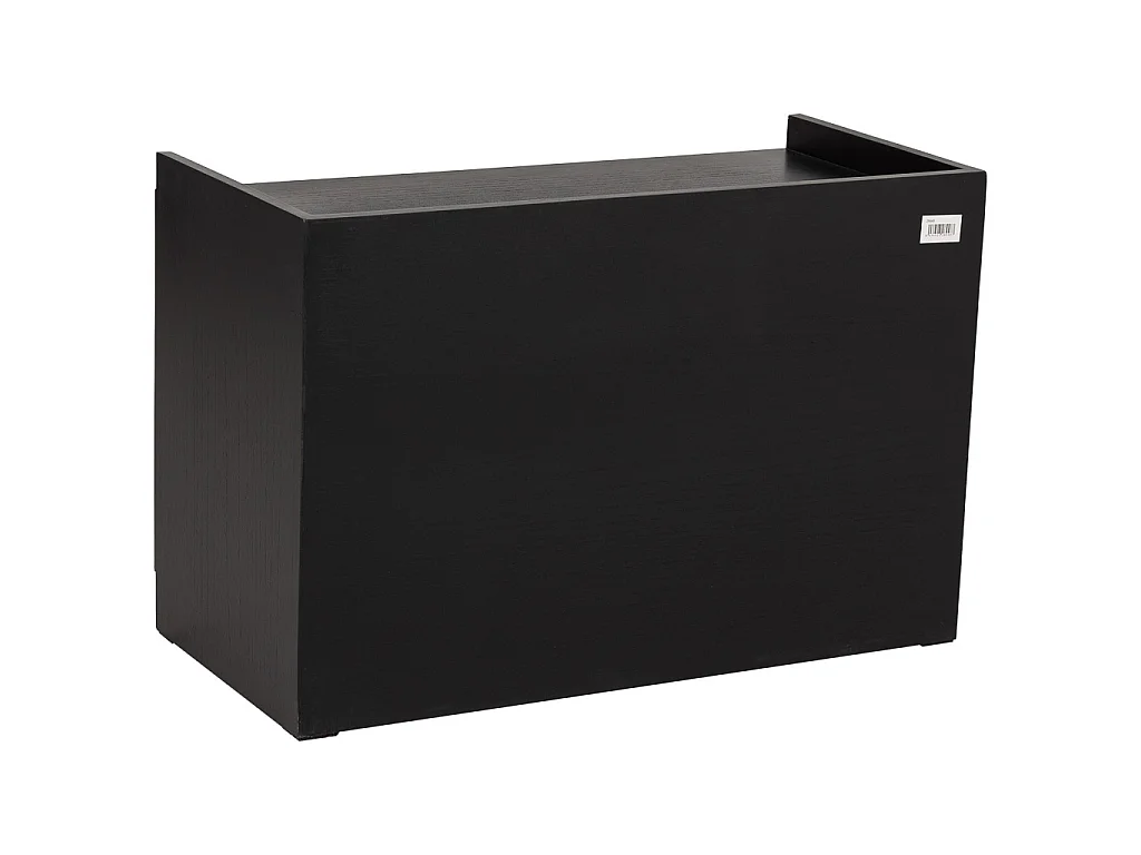 Schuhregalhocker aus Holz und Metall 80x38x53 Schwarz