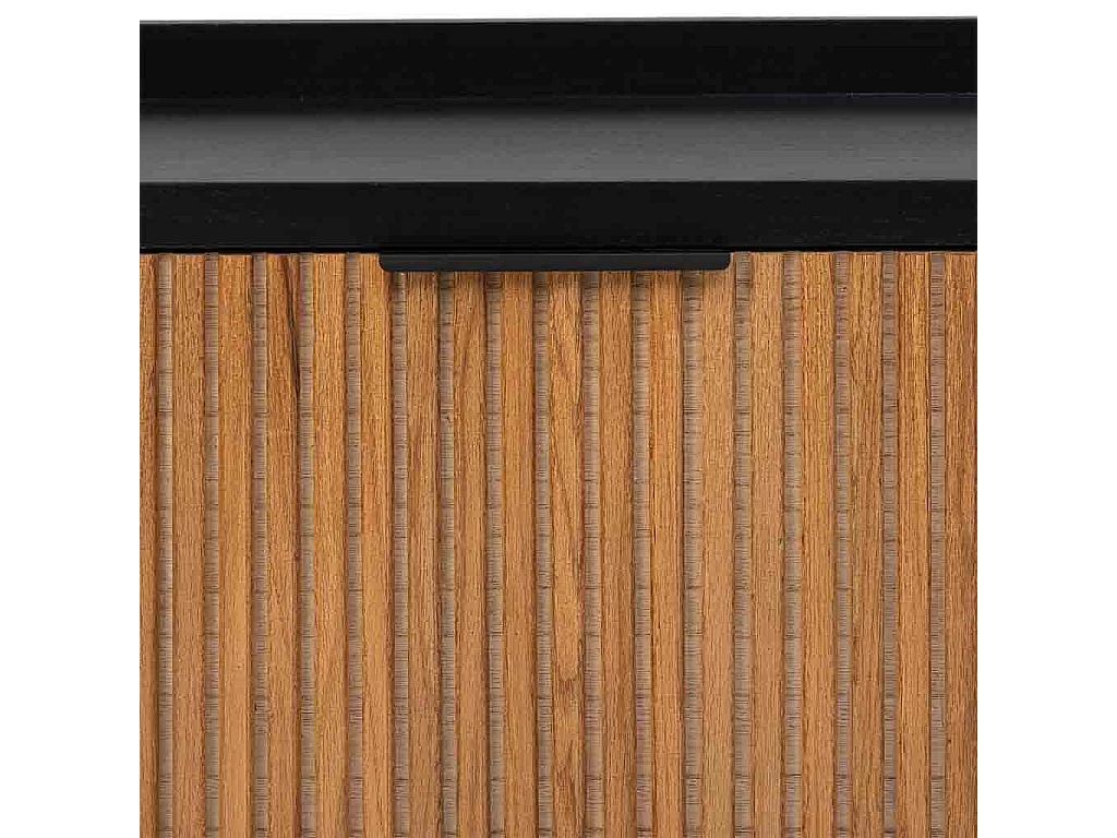 Schuhregalhocker aus Holz und Metall 80x38x53 Schwarz
