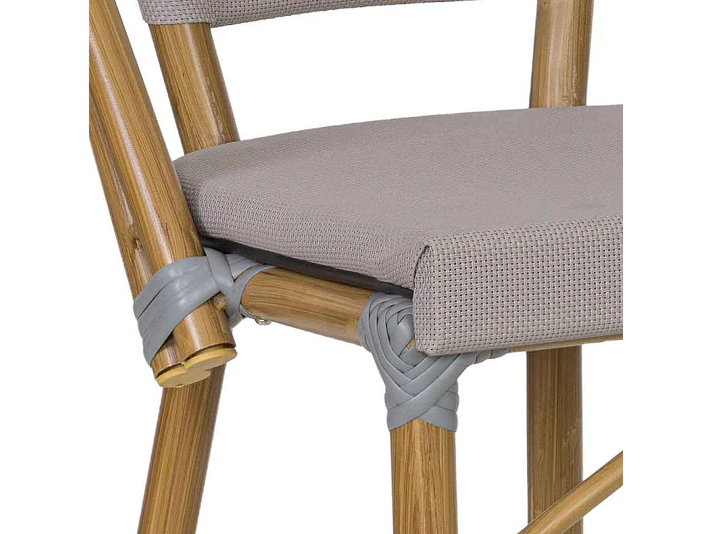 Hocker mit Ablagefach in Rotin, grau, 47x56x116 cm