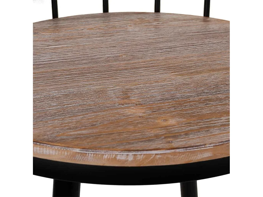 Barhocker Metall Holz 41x41x88 schwarz