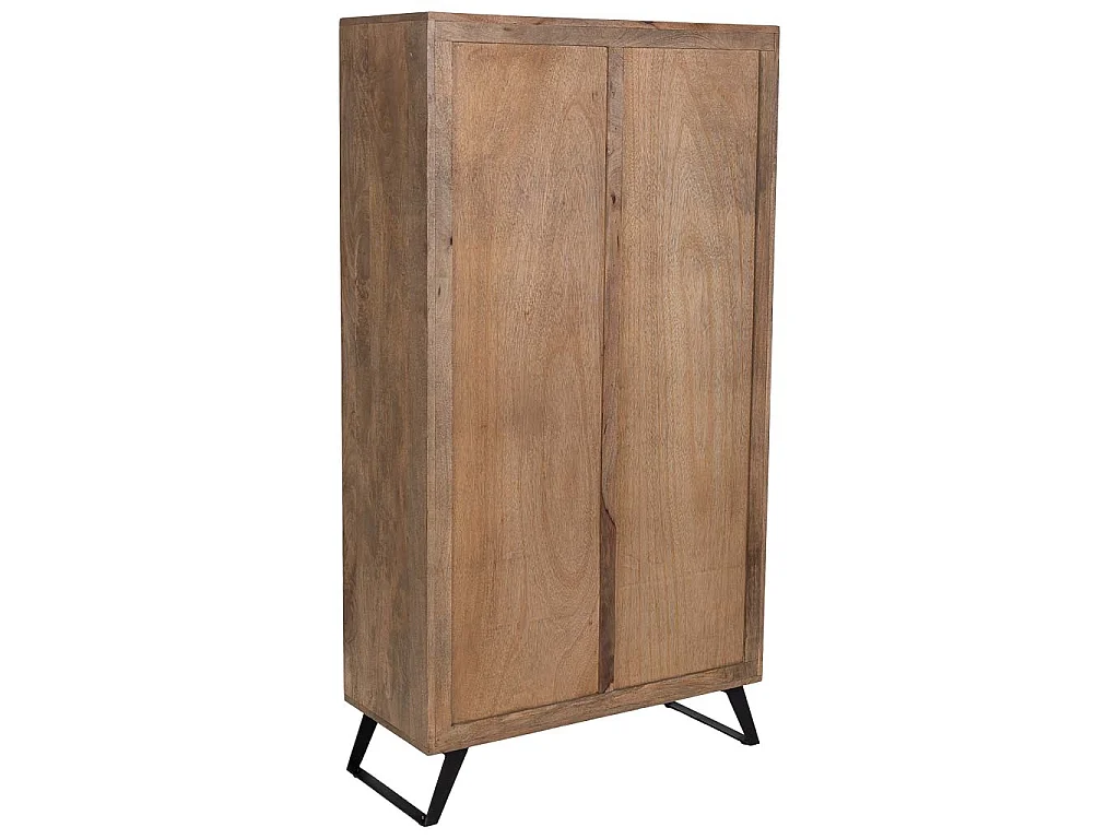 Handgefertigte braune Holzvitrine, 90x40x170 cm (H)