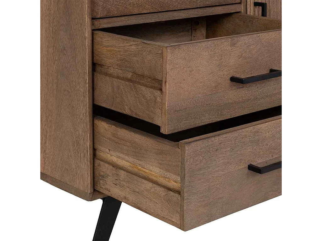 Handgefertigte braune Holzvitrine, 90x40x170 cm (H)