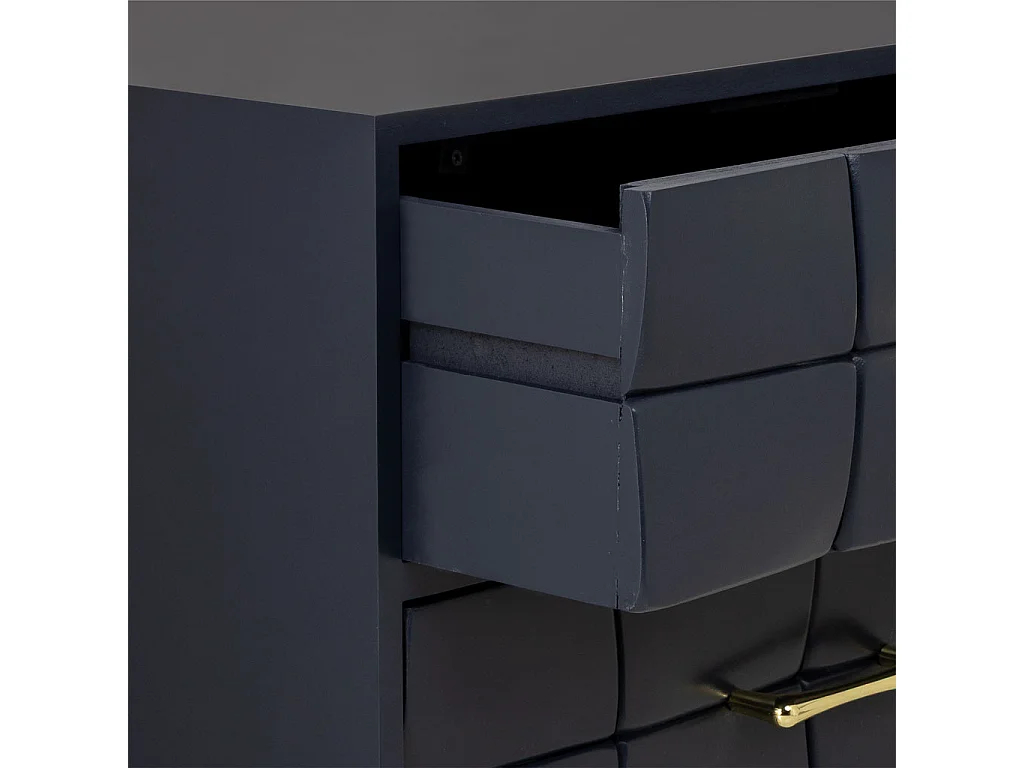 Mesa de cabeceira de madeira preta 50x38x73h cm