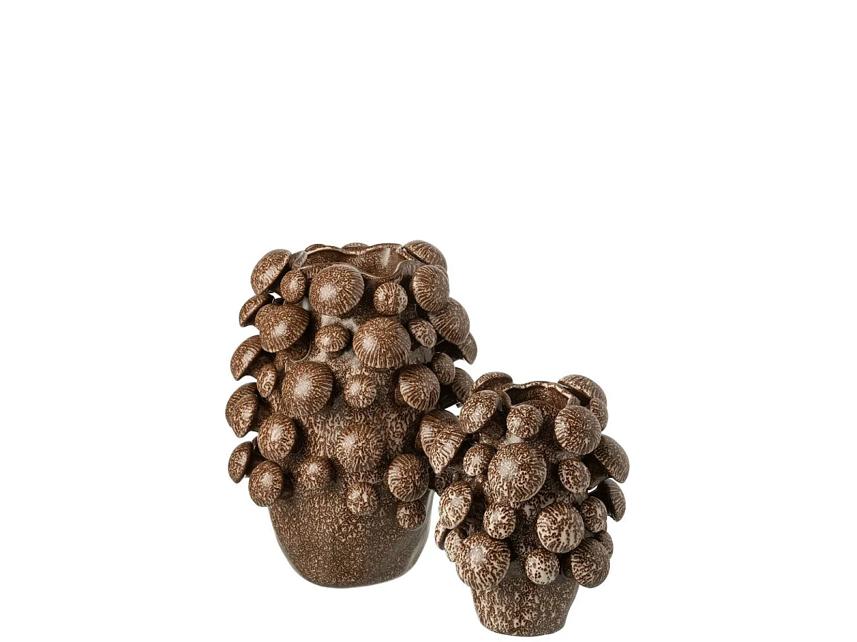 Vase Champignon en Argile "Fungi" 32cm Marron