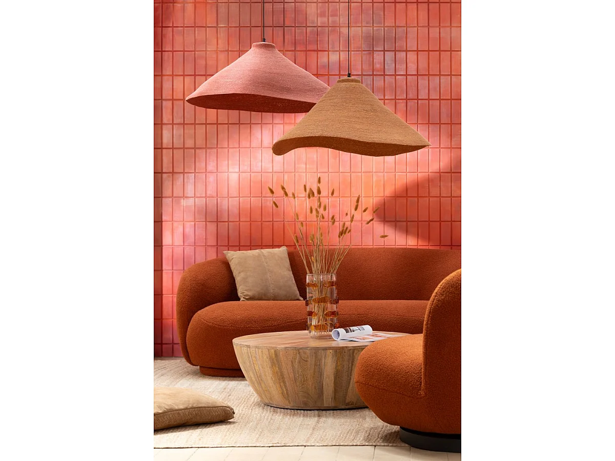 Vase Design en Verre "Pebbles" 32cm Ambre