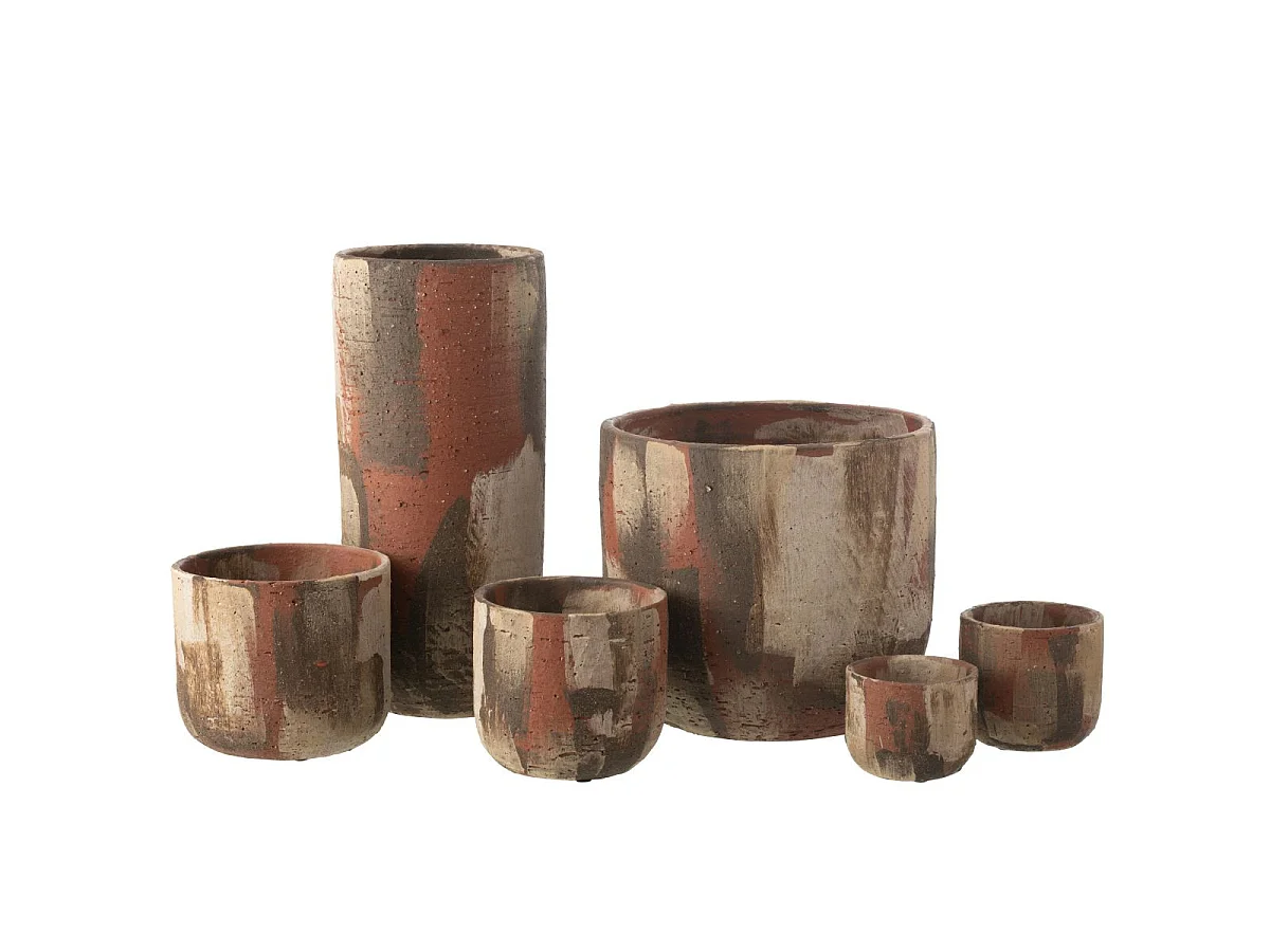 Vase Déco en Terre Cuite "Miltos" 50cm Multicolore