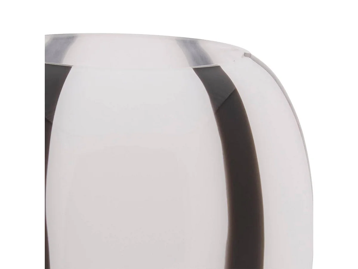 Vase Déco en Verre "Piero" 20cm Noir & Blanc