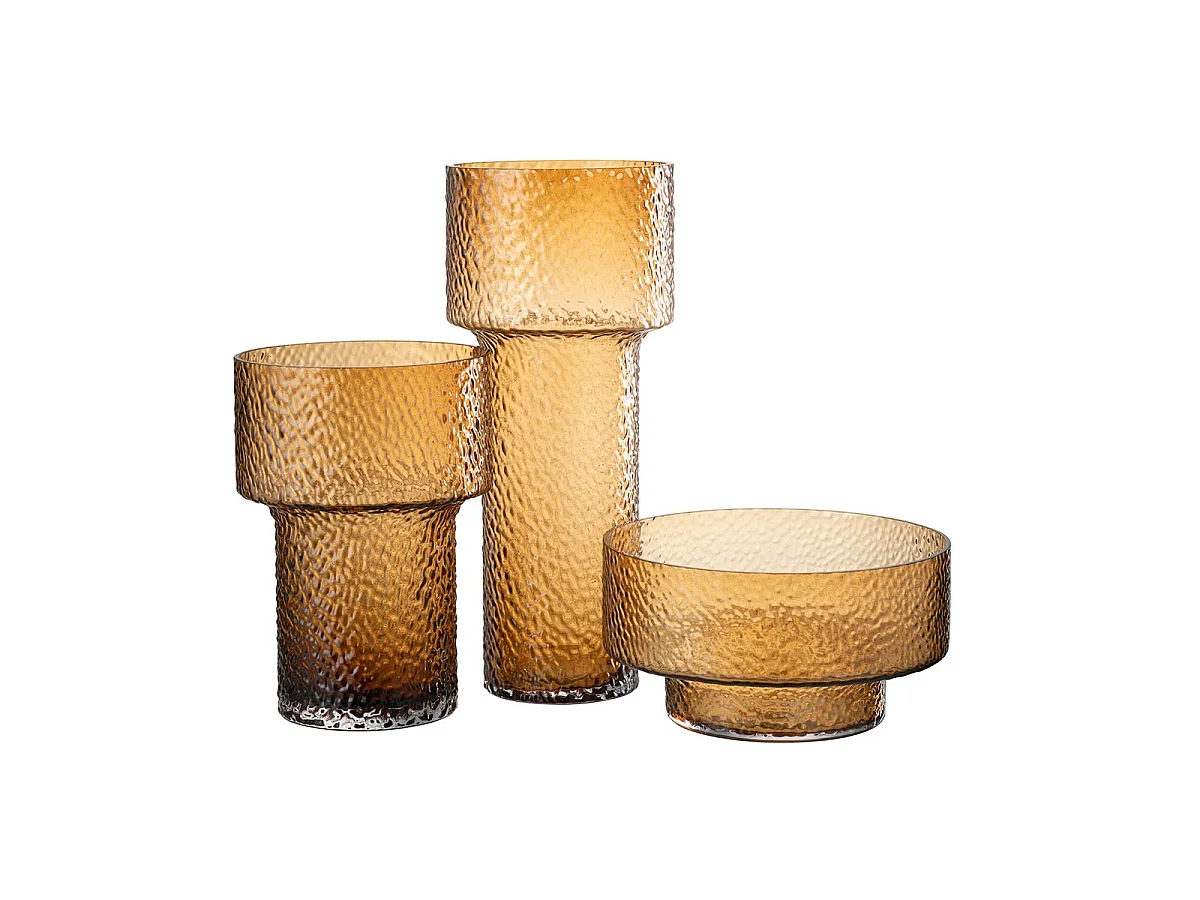 Vase Design en Verre "Betty" 15cm Marron