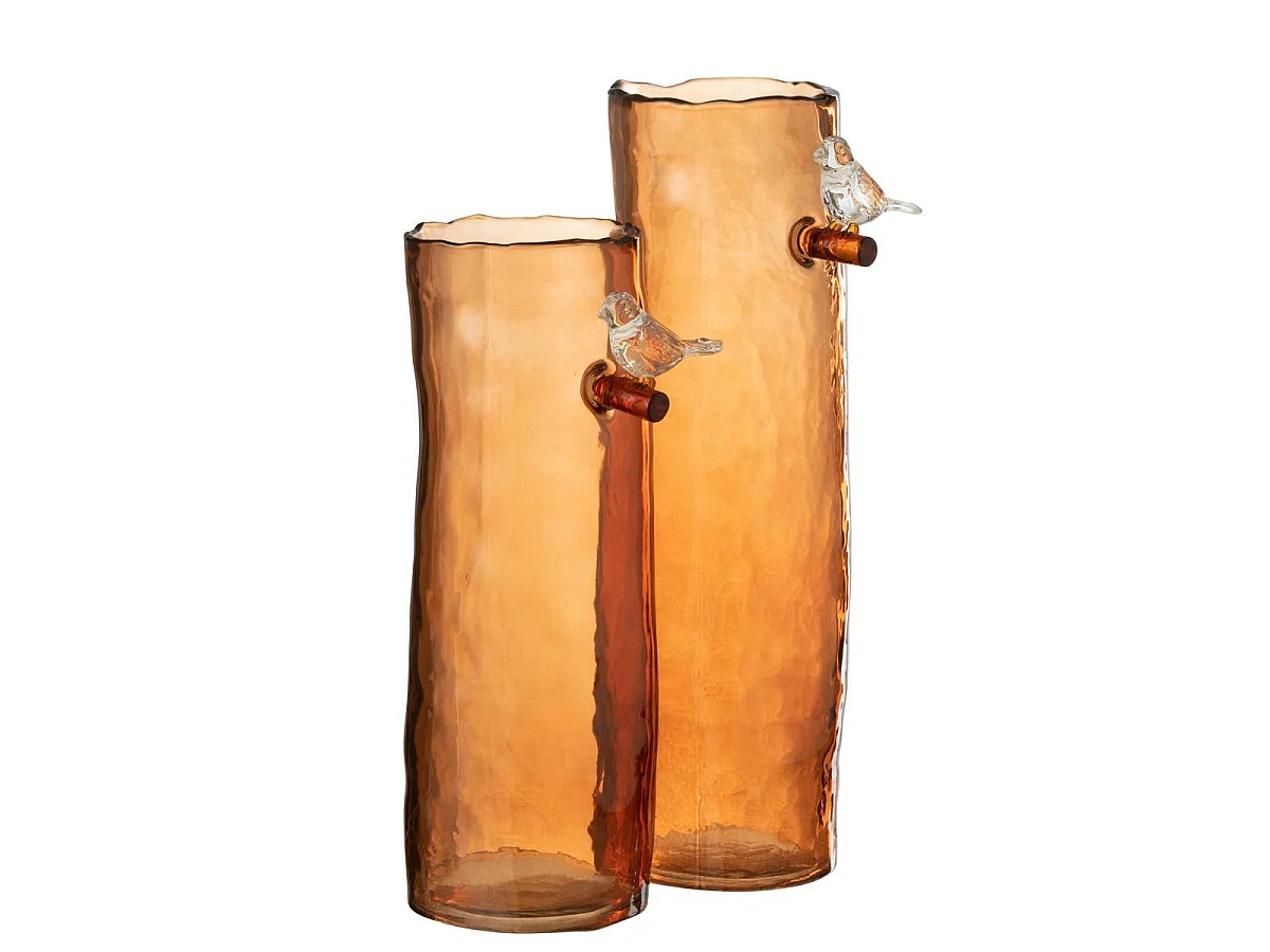 Vase Haut Design "Oiseau" 32cm Orange