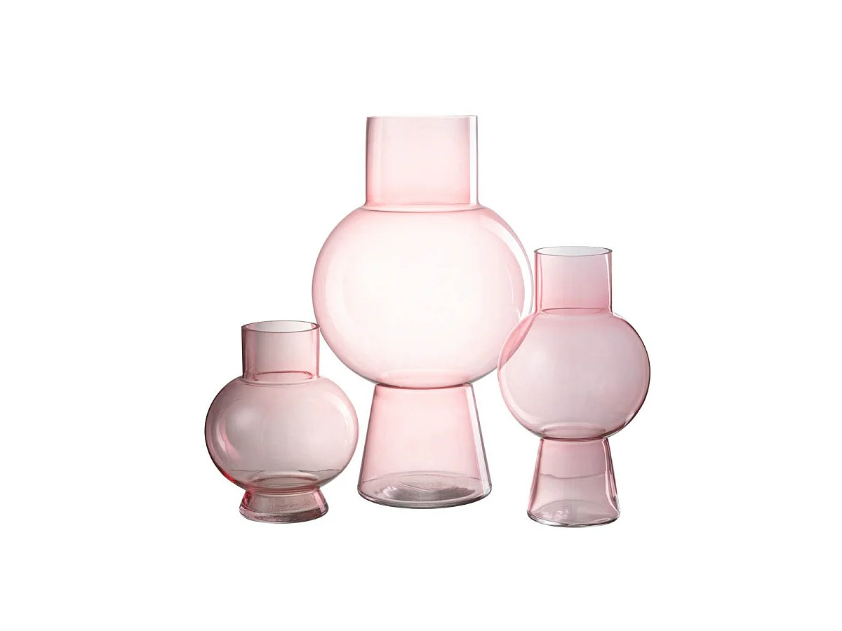 Vase Boule en Verre "Pinky Perfect" 31cm Rose Clair