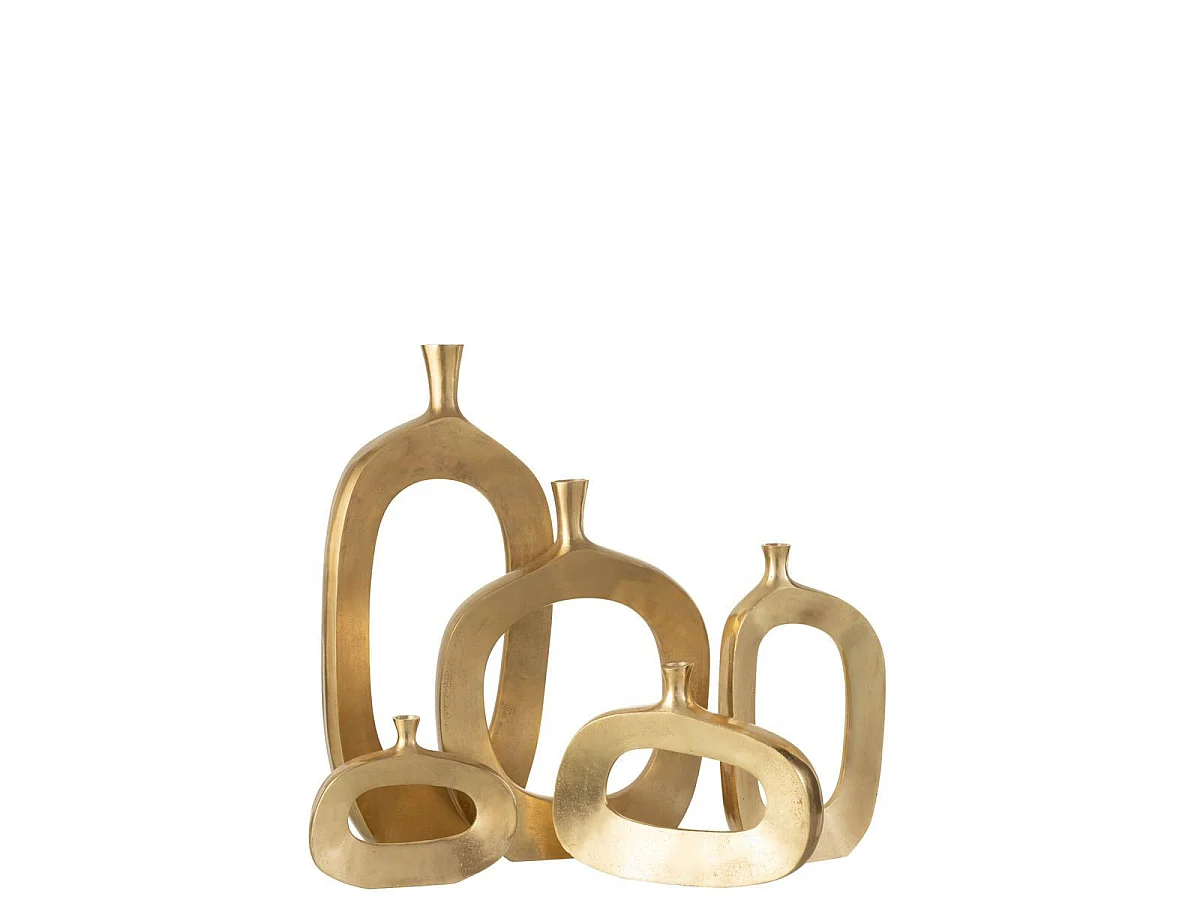 Vase Ovale Design "Nina" 31cm Or
