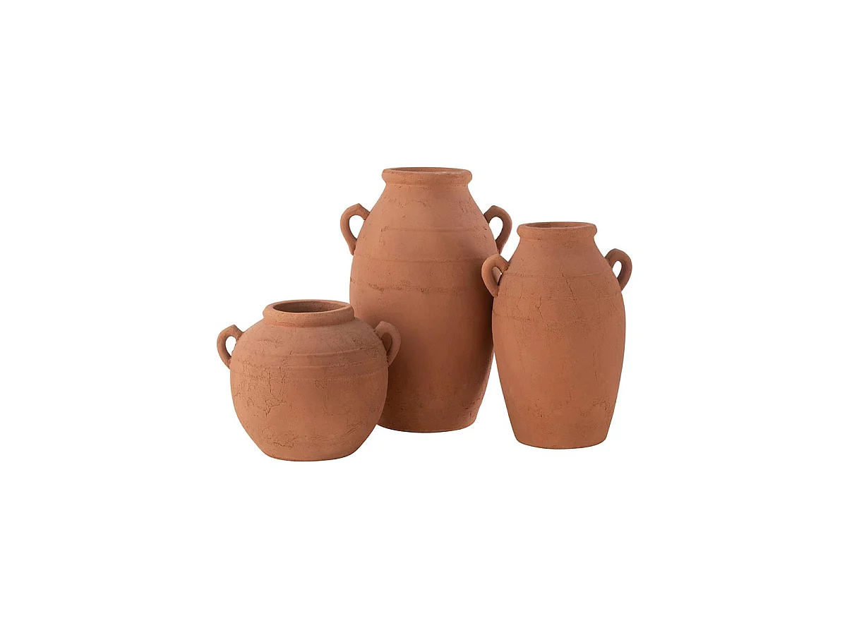 Vase Rond en Terre Cuite "Moke" 29cm Cuivre
