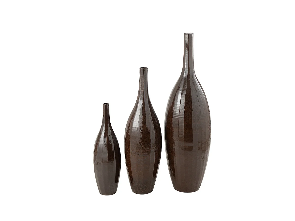 Vase Bouteille en Terre Cuite "Terra" 70cm Marron