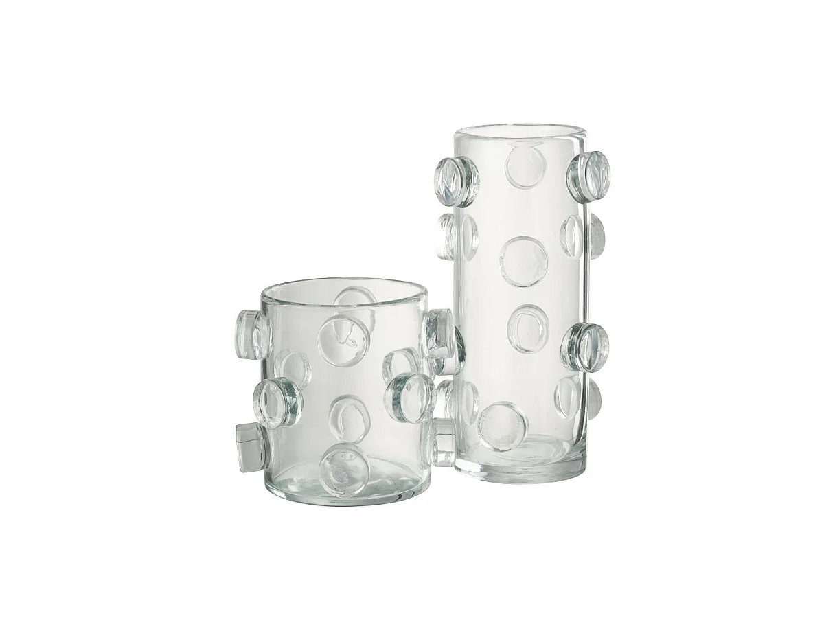 Vase Design en Verre "Pebbles" 20cm Transparent