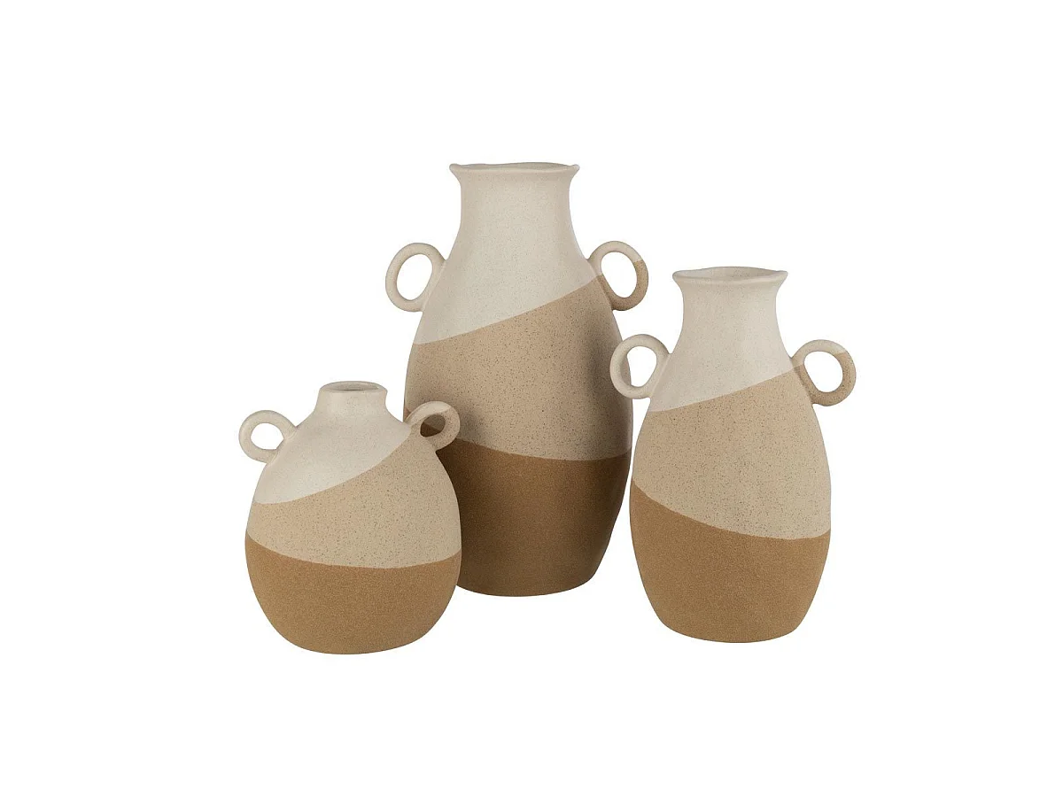 Vase à Oreilles "Charley" 19cm Beige