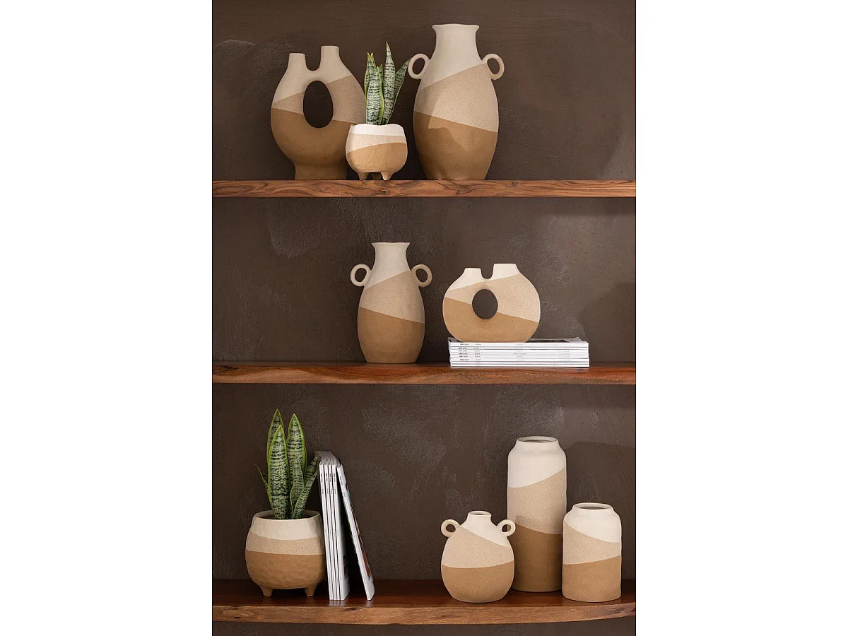 Vase à Oreilles "Charley" 19cm Beige