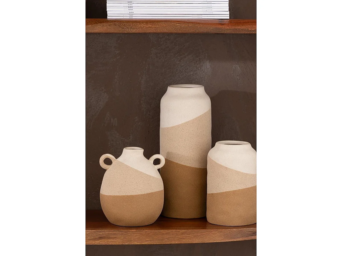 Vase à Oreilles "Charley" 19cm Beige
