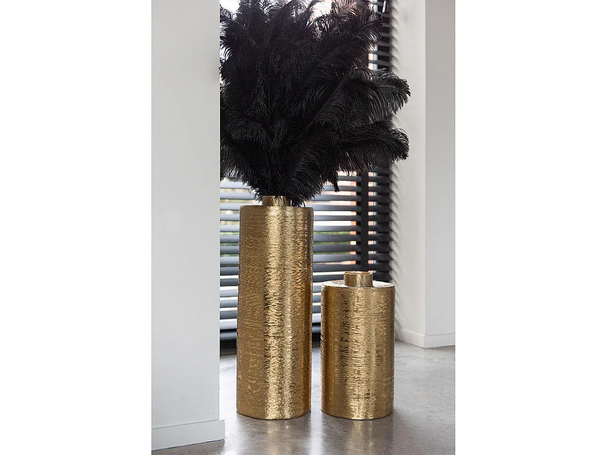 Vase Design en Métal "Chase" 60cm Or