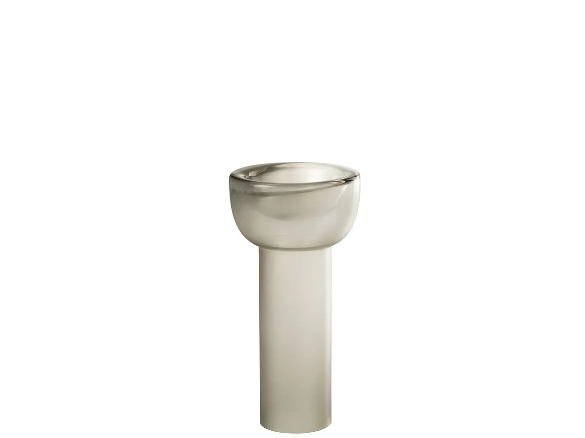 Vase Chandelier en Verre "Yoko" 32cm Grège