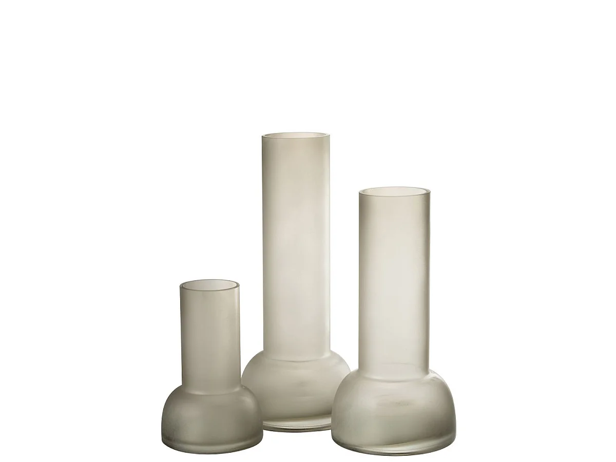 Vase Chandelier en Verre "Yoko" 32cm Grège