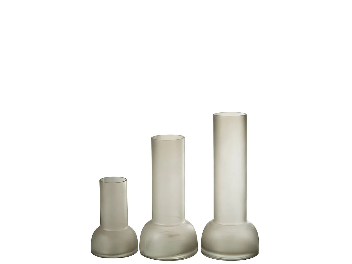 Vase Chandelier en Verre "Yoko" 32cm Grège