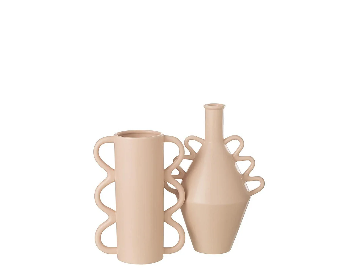 Vase avec Anse Design Vague "Pinky Perfect" 32cm Rose