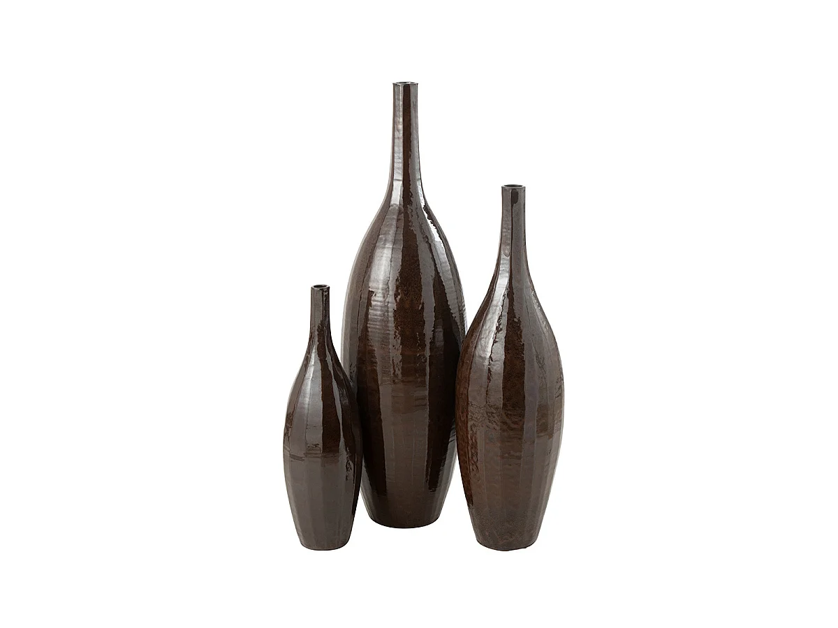 Vase Bouteille en Terre Cuite "Terra" 93cm Marron