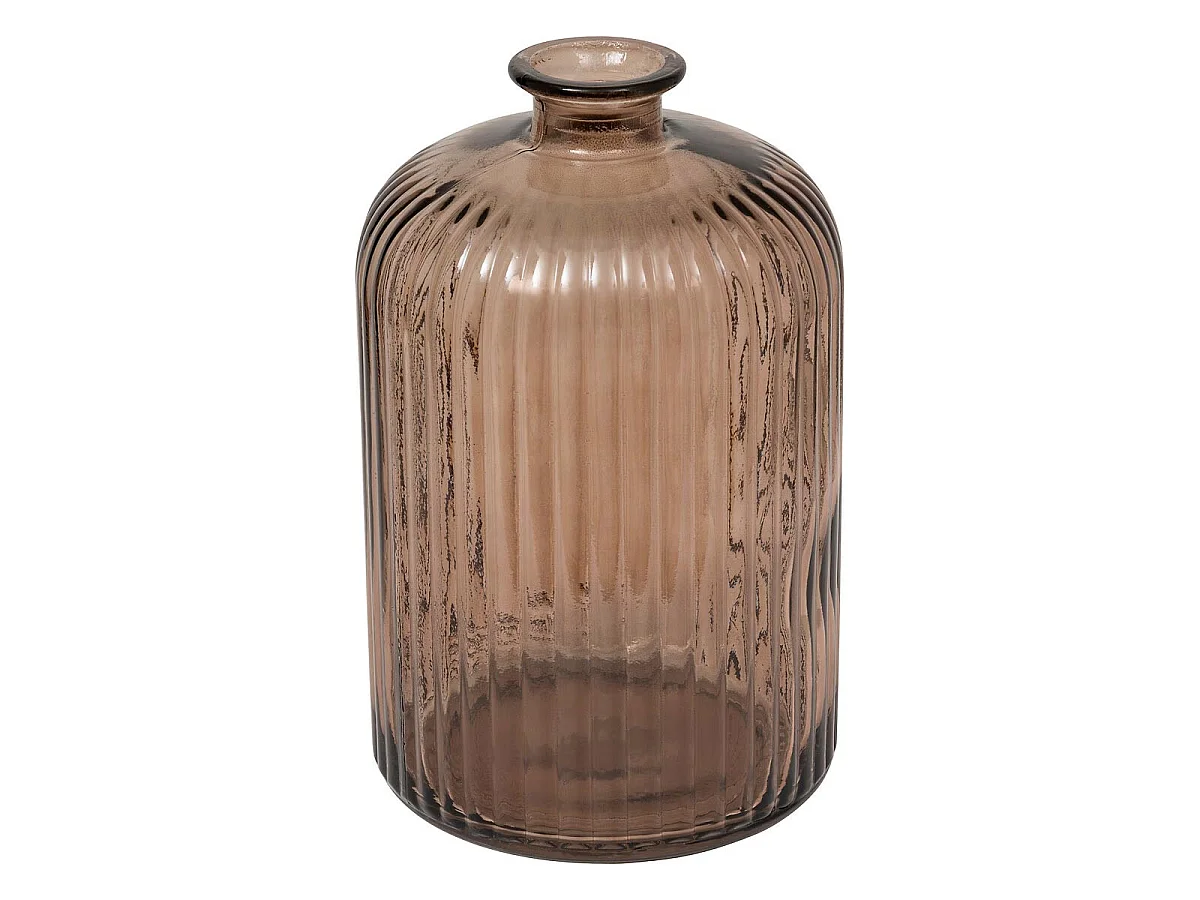 Vase Design en Verre "Luz" 23cm Marron