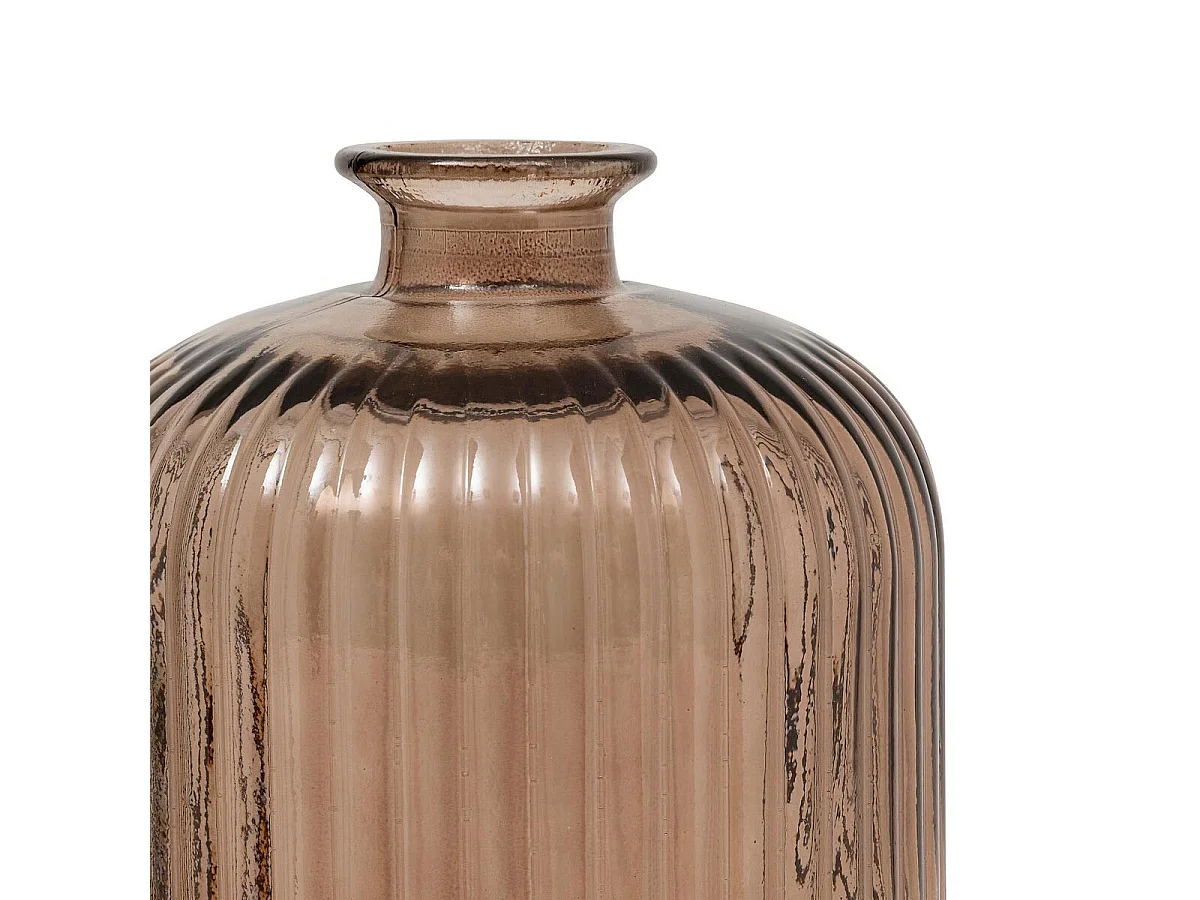 Vase Design en Verre "Luz" 23cm Marron