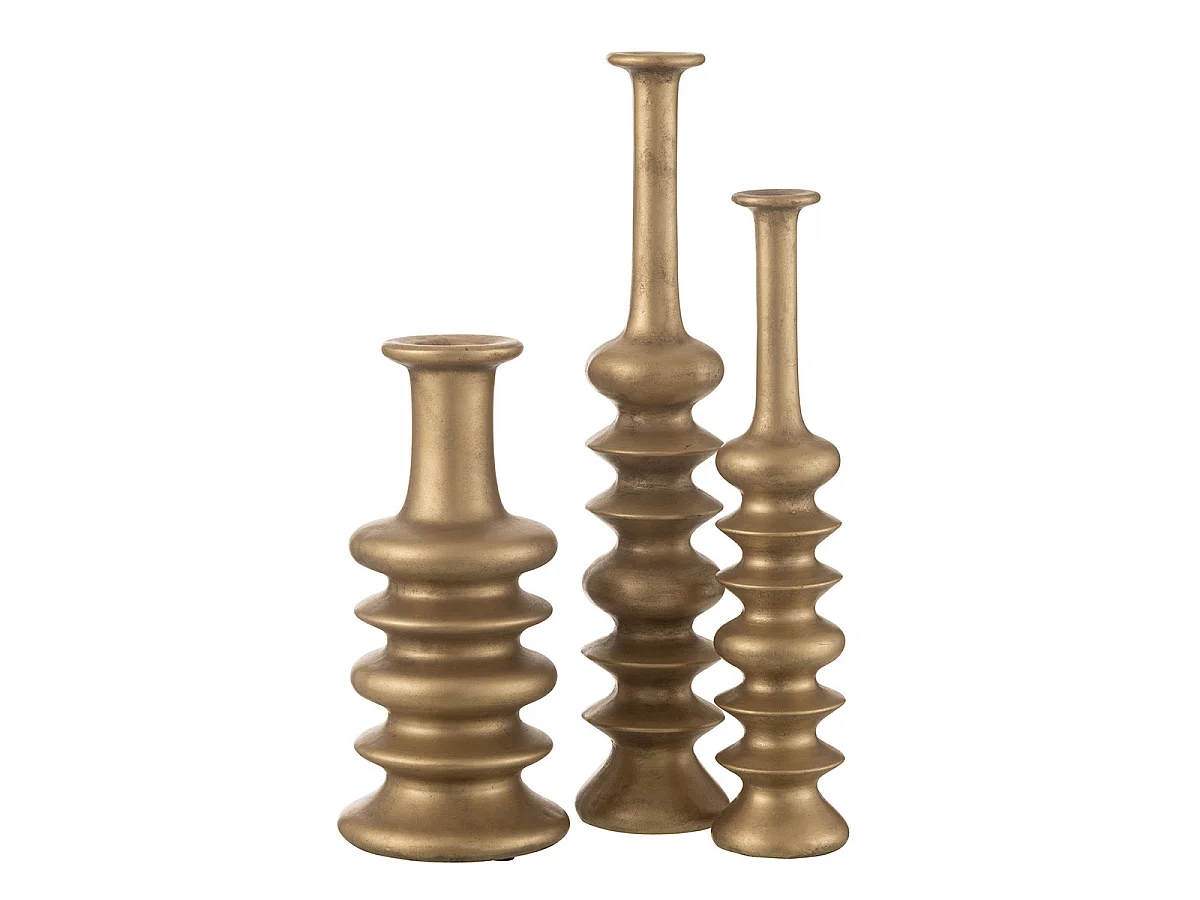 Vase Design en Argile "Nebu" 38cm Or