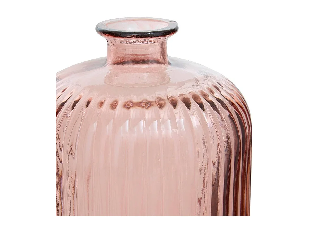 Vase Design en Verre "Luz" 23cm Rose
