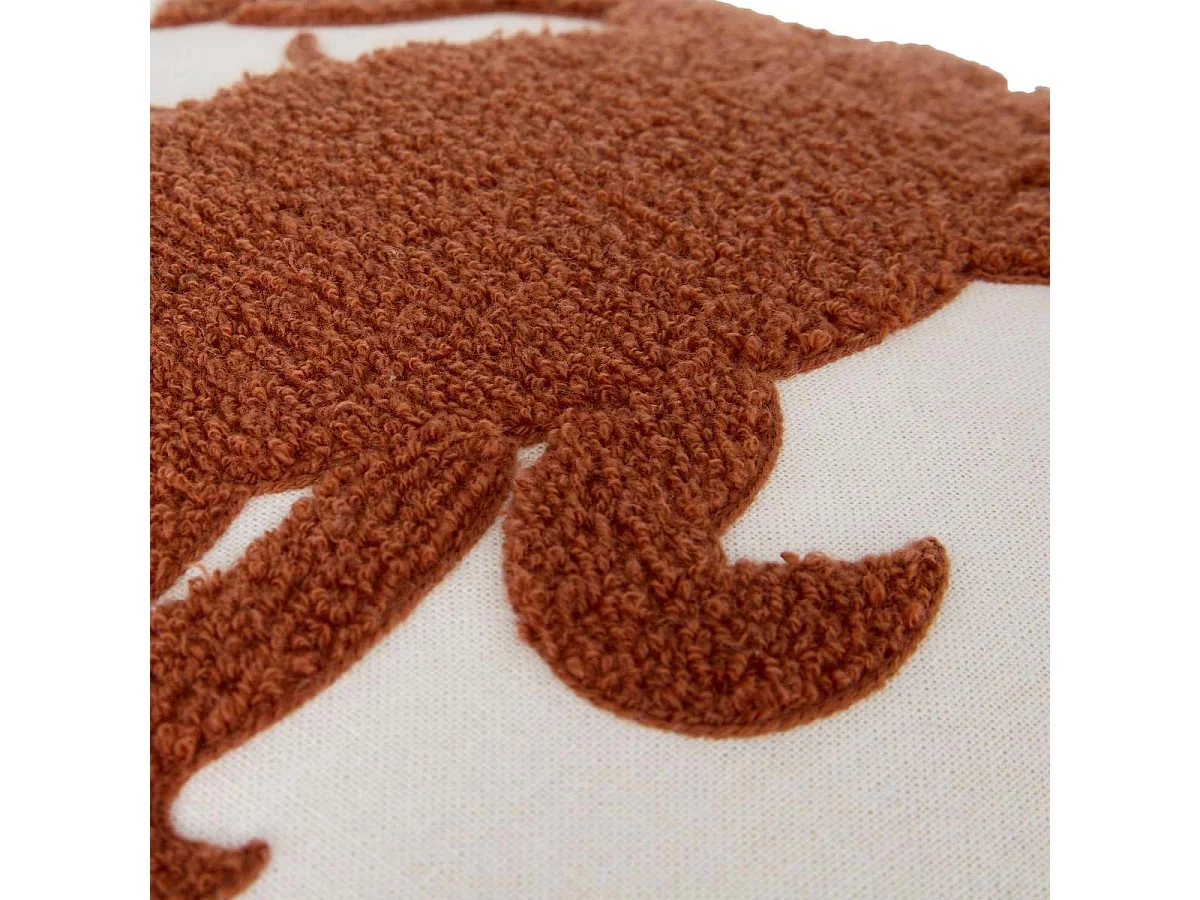 Coussin Déco Brodé "Océania" 45x45cm Blanc