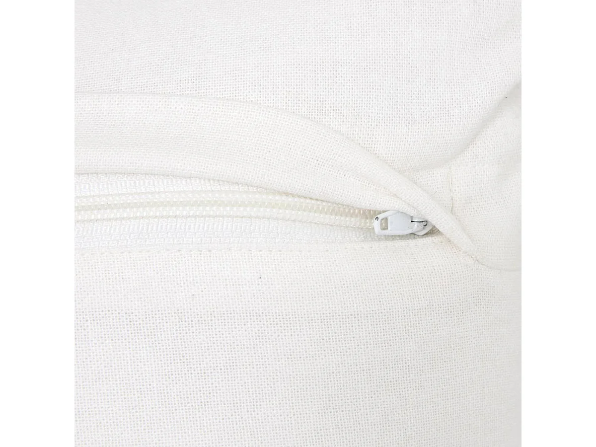 Coussin Déco Brodé "Océania" 45x45cm Blanc