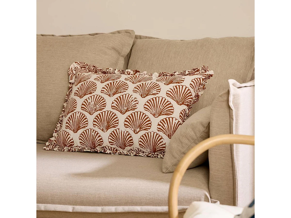 Coussin Déco "Océania" 38x58cm Terracotta