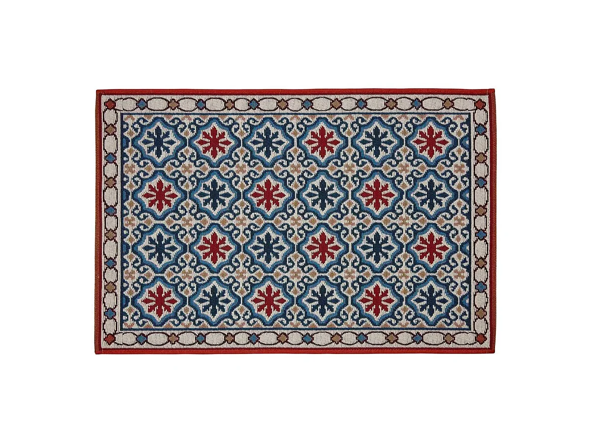 Tapis de Cuisine Antidérapant "Océania" 60x90cm Bleu