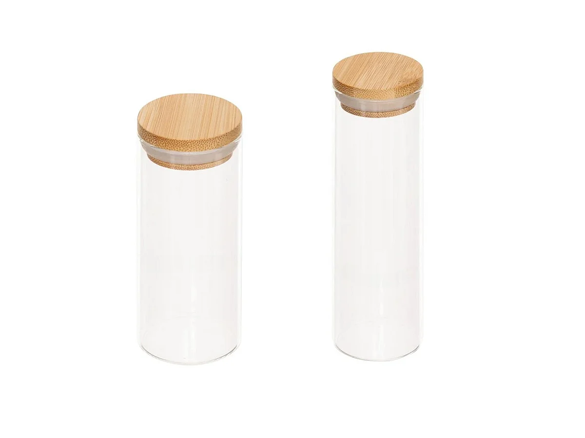 Présentoir à Épices en Bambou "8 Pots" 22cm Naturel