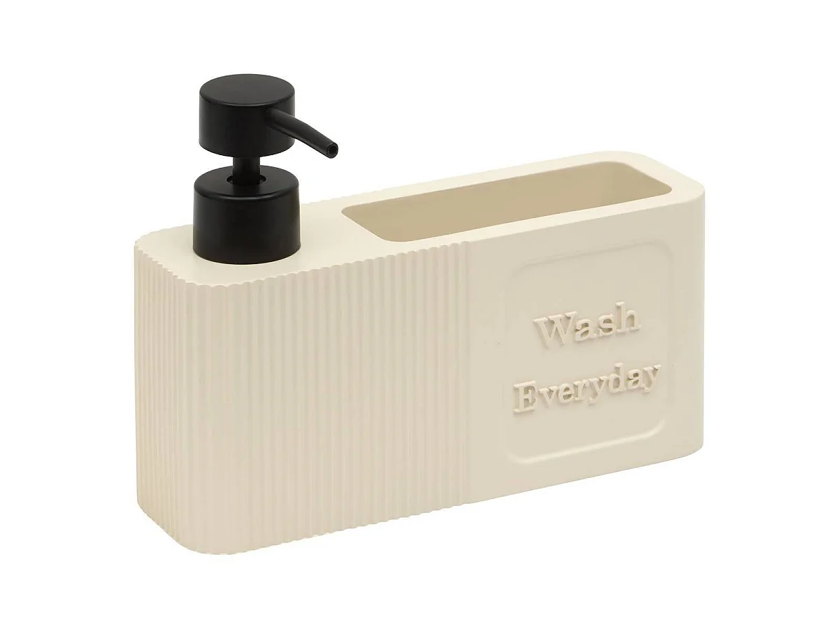 Distributeur de Savon Avec Éponge "Terra" 19cm Argile