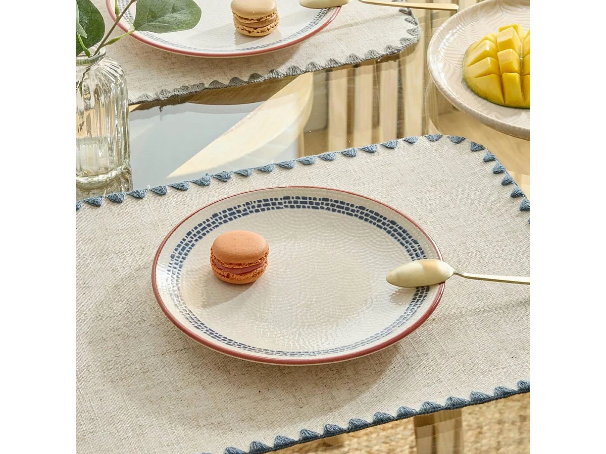 Lot de 6 Assiettes à Dessert "Morgane" 19cm Crème