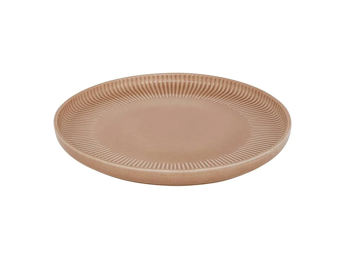 Lot de 6 Assiettes Plates "Chloe" 27cm Moka