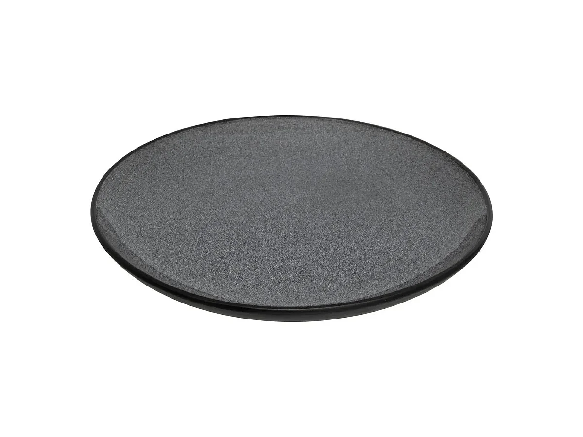 Lot de 6 Assiettes Plates "Diane" 27cm Gris Foncé