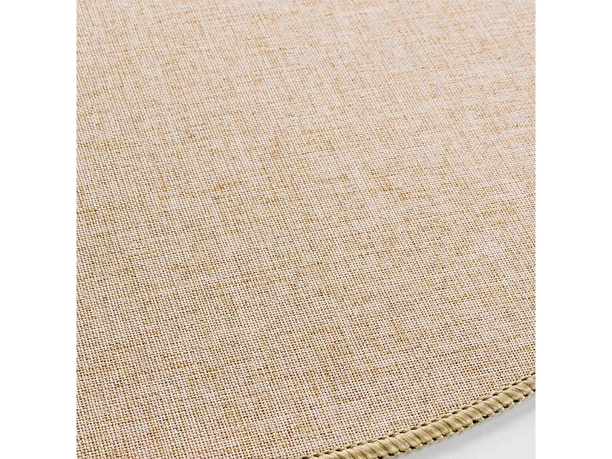 Set de Table Rond Tissé "Edward" 38cm Taupe