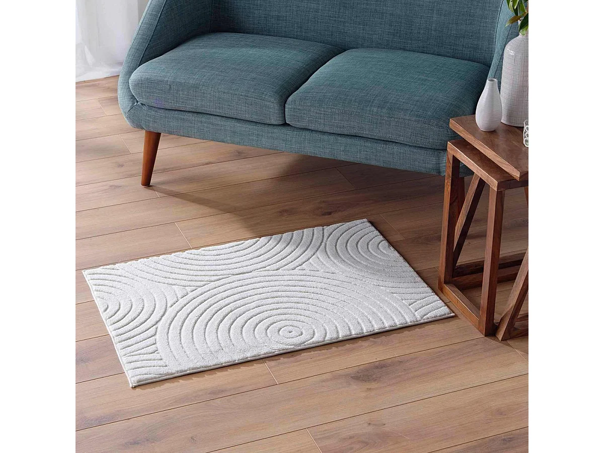 Tapis Déco Relief "Lazio" 60x90cm Naturel