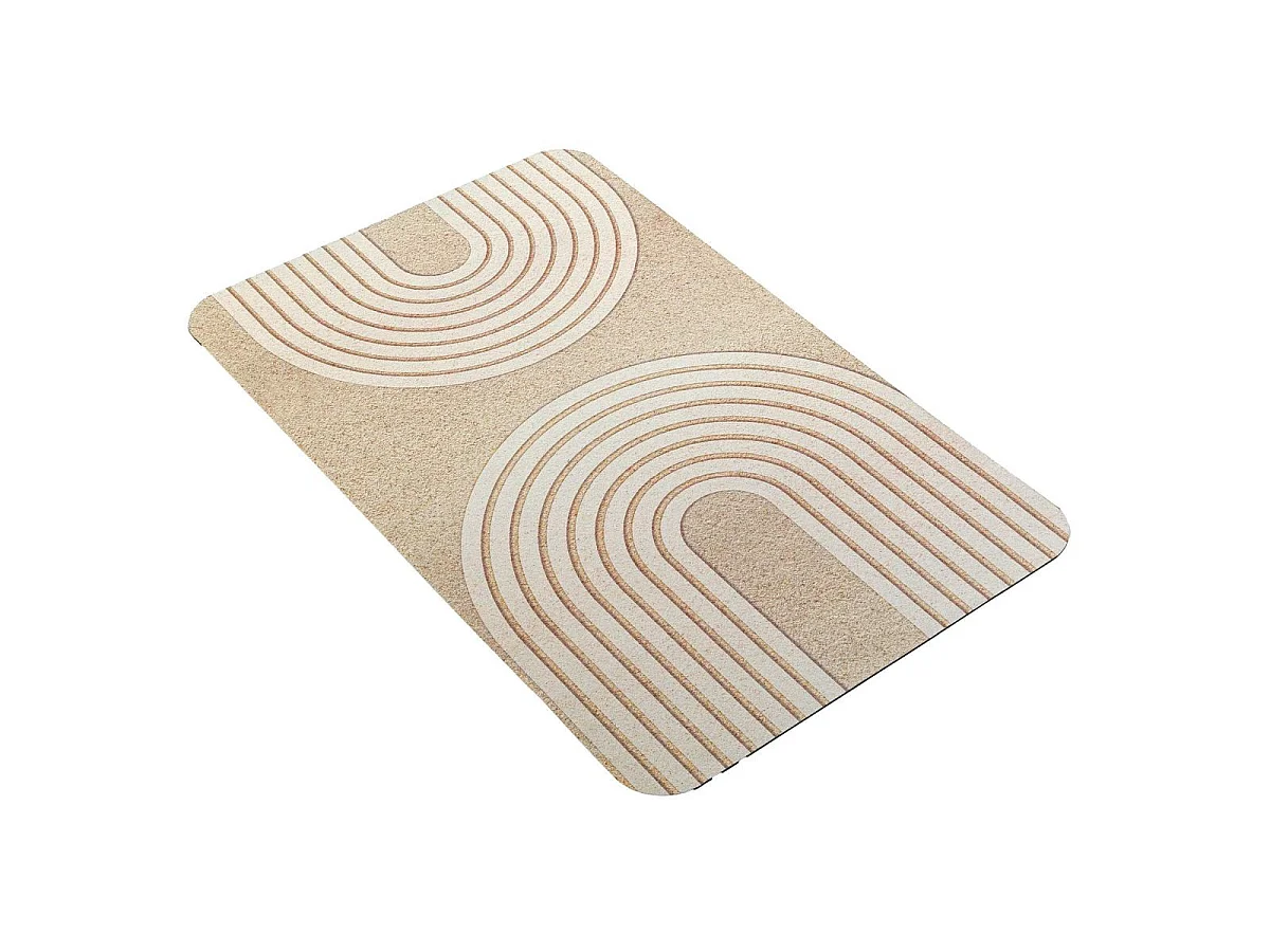Tapis de Bain Ultra-Absorbant "Adriel" 50x80cm Naturel